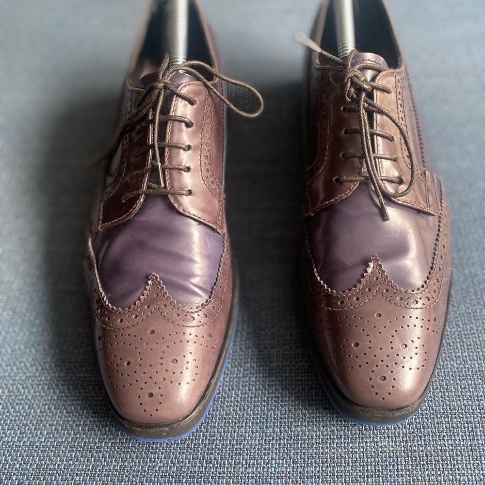 Prada Women’s Classic Brown w/Plum Brogue Shoes